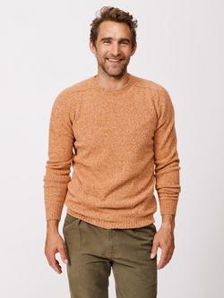 Aubin Abbots Wool Touch Crew Neck Jumper, Rust