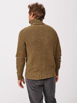 Aubin Caster Donegal Wool Blend Roll Neck Jumper - view 2, Khaki