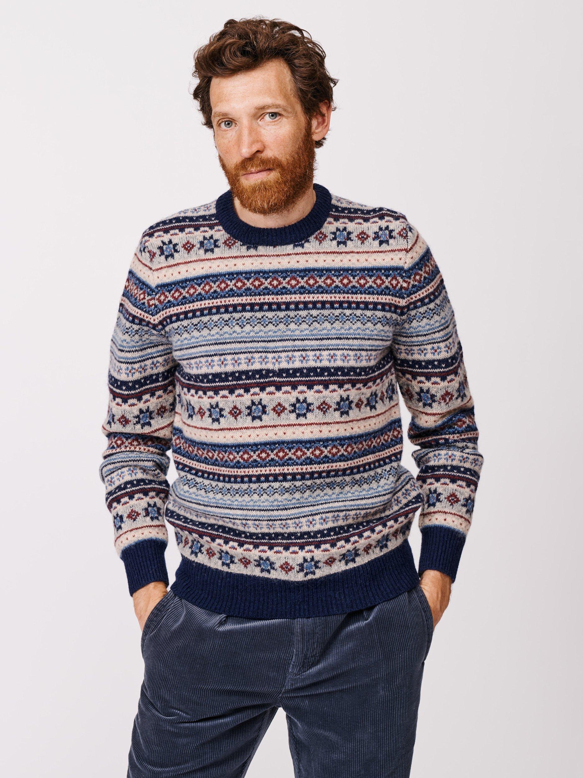 Aubin Fairisle Wool Crew Neck Jumper