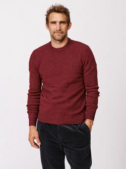 Aubin Phillips Wool Blend Crew Neck Jumper, Claret