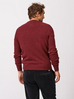 Aubin Phillips Wool Blend Crew Neck Jumper - view 2, Claret