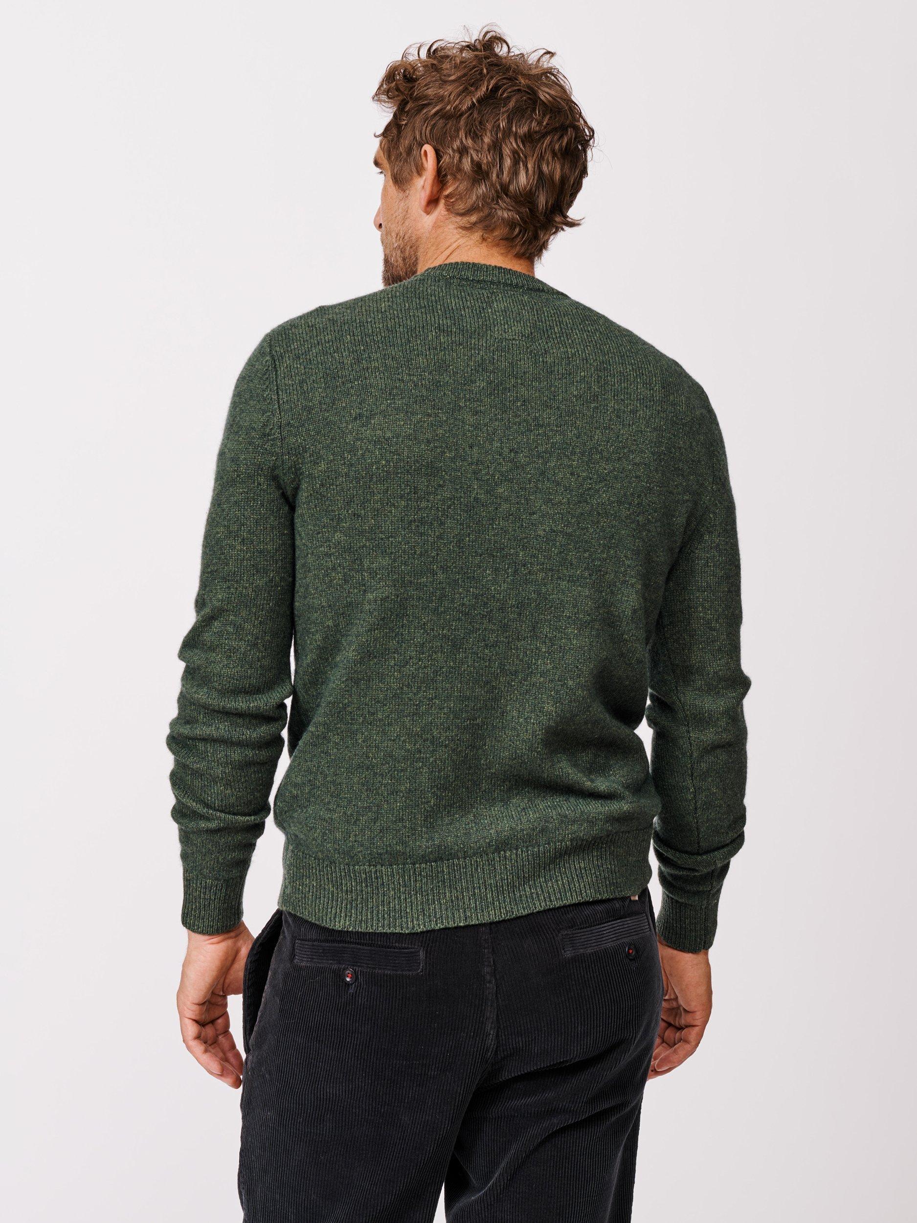 Product image 2 of 5, which shows Aubin Phillips Wool Blend Crew Neck Jumper, Khaki, S