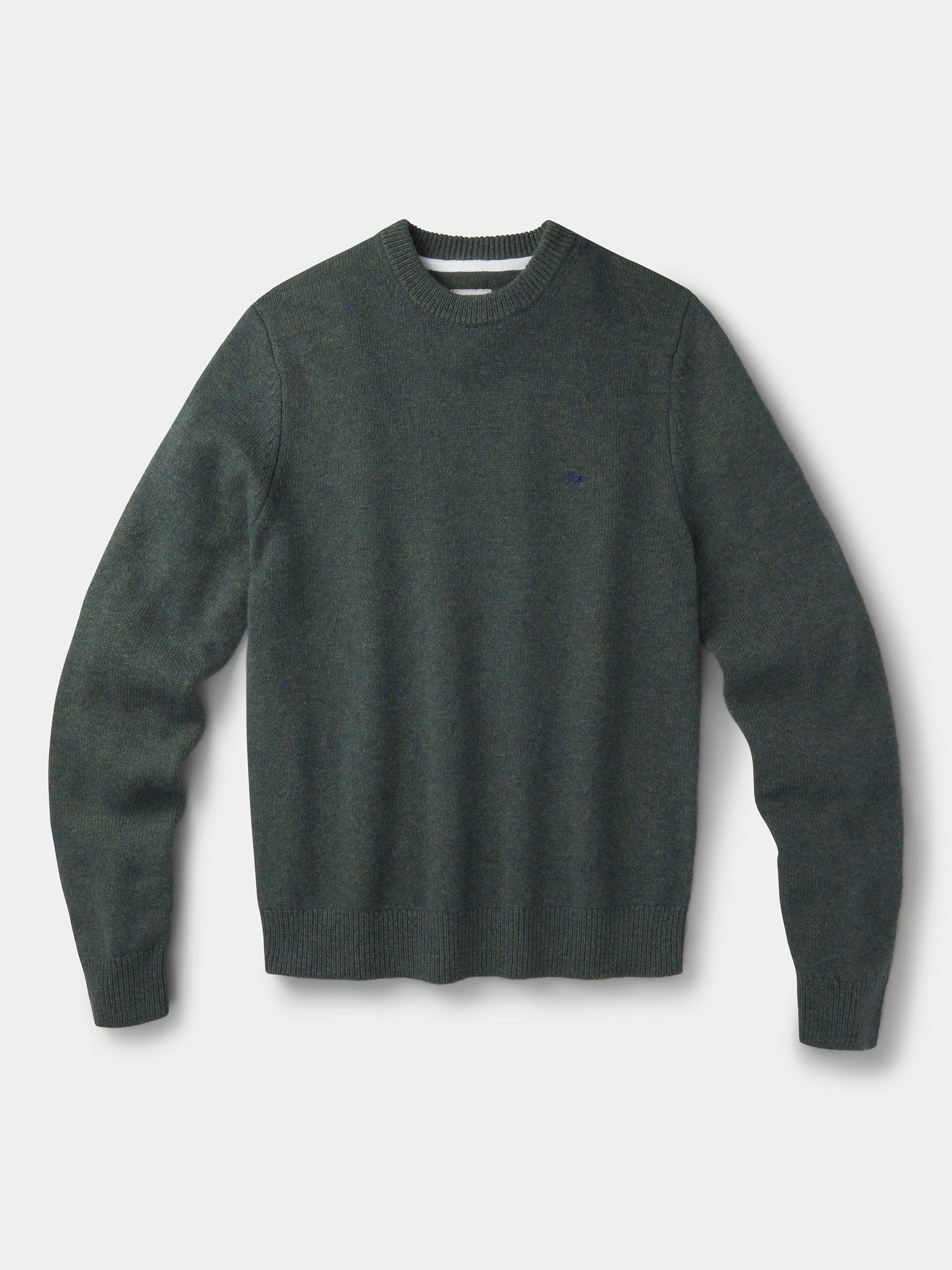 Product image 5 of 5, which shows Aubin Phillips Wool Blend Crew Neck Jumper, Khaki, S