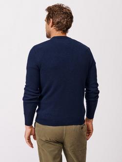 Aubin Phillips Wool Blend Crew Neck Jumper - view 2, Navy