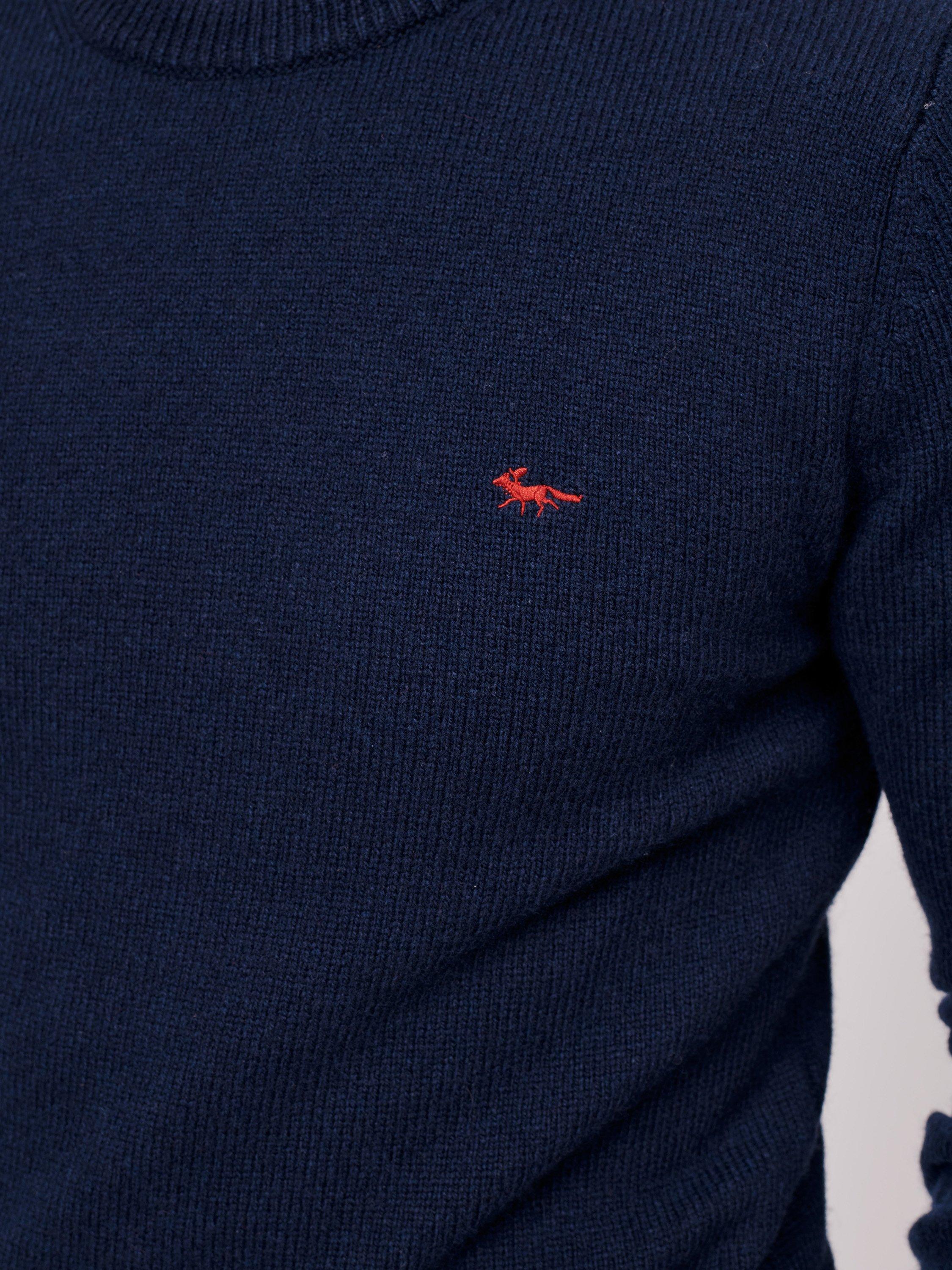 Product image 5 of 6, which shows Aubin Phillips Wool Blend Crew Neck Jumper, Navy, S