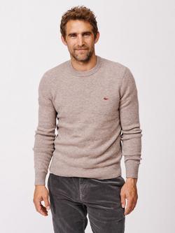 Aubin Phillips Wool Blend Crew Neck Jumper, Stone