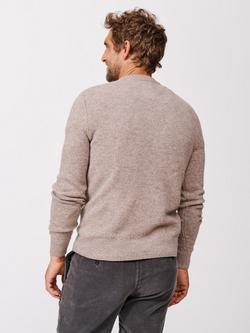 Aubin Phillips Wool Blend Crew Neck Jumper - view 2, Stone