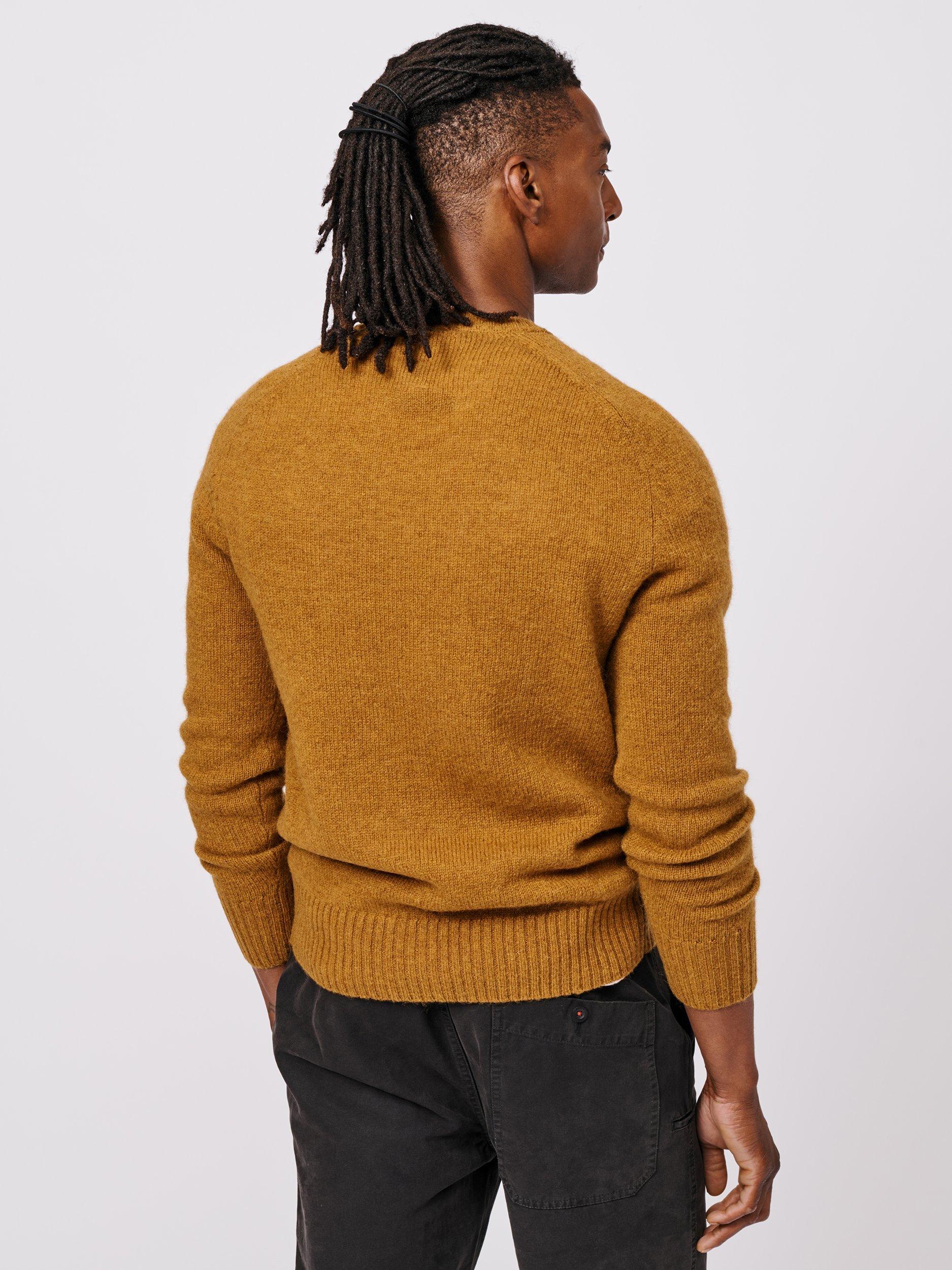 Product image 2 of 11, which shows Aubin Prestwick Wool Crew Jumper, Dark Gold, S