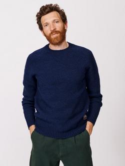 Aubin Prestwick Wool Crew Jumper, Navy