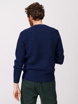 Aubin Prestwick Wool Crew Jumper - view 2, Navy