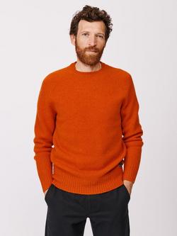 Aubin Prestwick Wool Crew Jumper, Orange