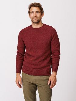 Aubin Prestwick Wool Crew Jumper, Port