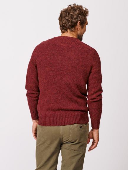 Aubin Prestwick Wool Crew Jumper - view 2, Port