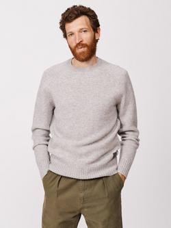 Aubin Prestwick Wool Crew Jumper, Silver