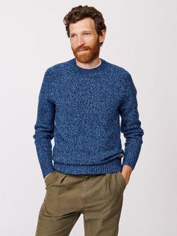 Aubin Riply Twist Knit Wool Blend Jumper, Blue