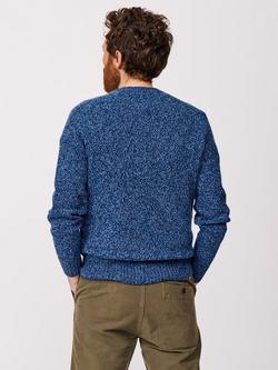 Aubin Riply Twist Knit Wool Blend Jumper - view 2, Blue
