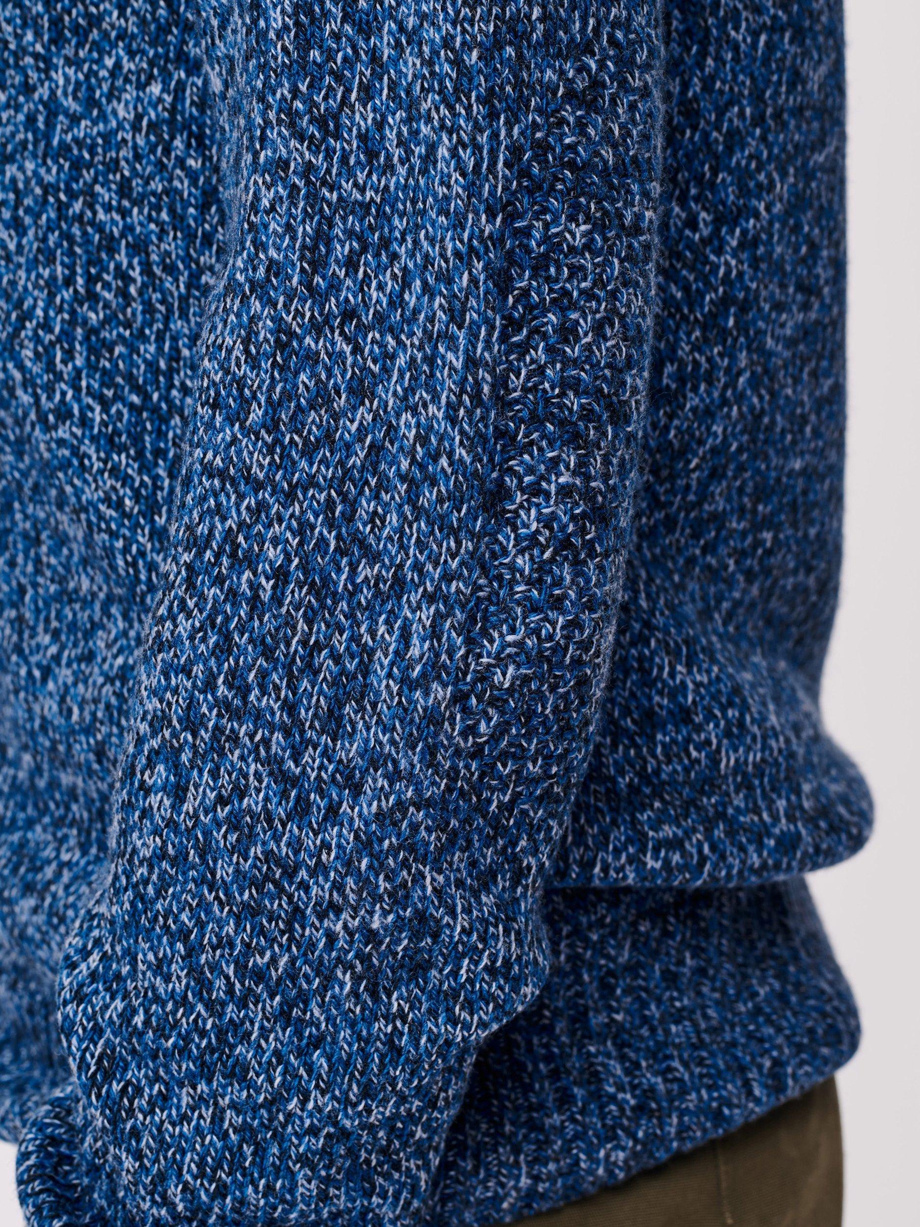 Product image 5 of 6, which shows Aubin Riply Twist Knit Wool Blend Jumper, Blue, S