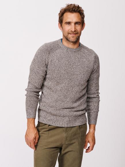 Aubin Riply Twist Knit Wool Blend Jumper, Khaki