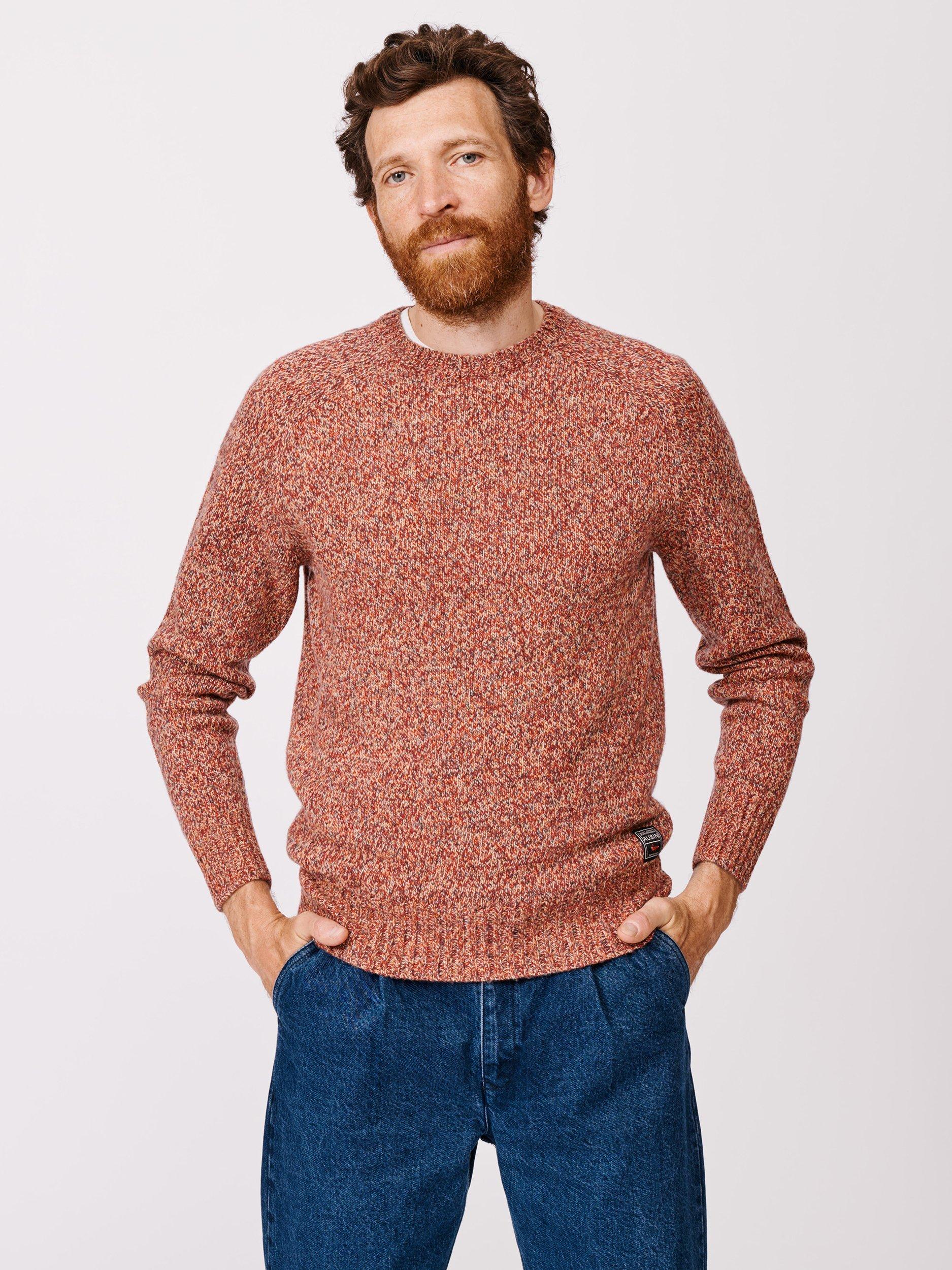 Product image 1 of 5, which shows Aubin Riply Twist Knit Wool Blend Jumper, Rust, L