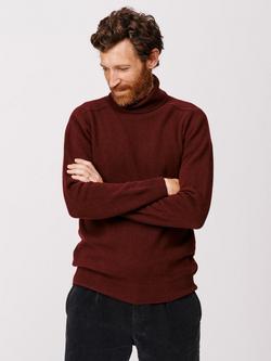 Aubin Taylor Wool Roll Neck Jumper, Rust