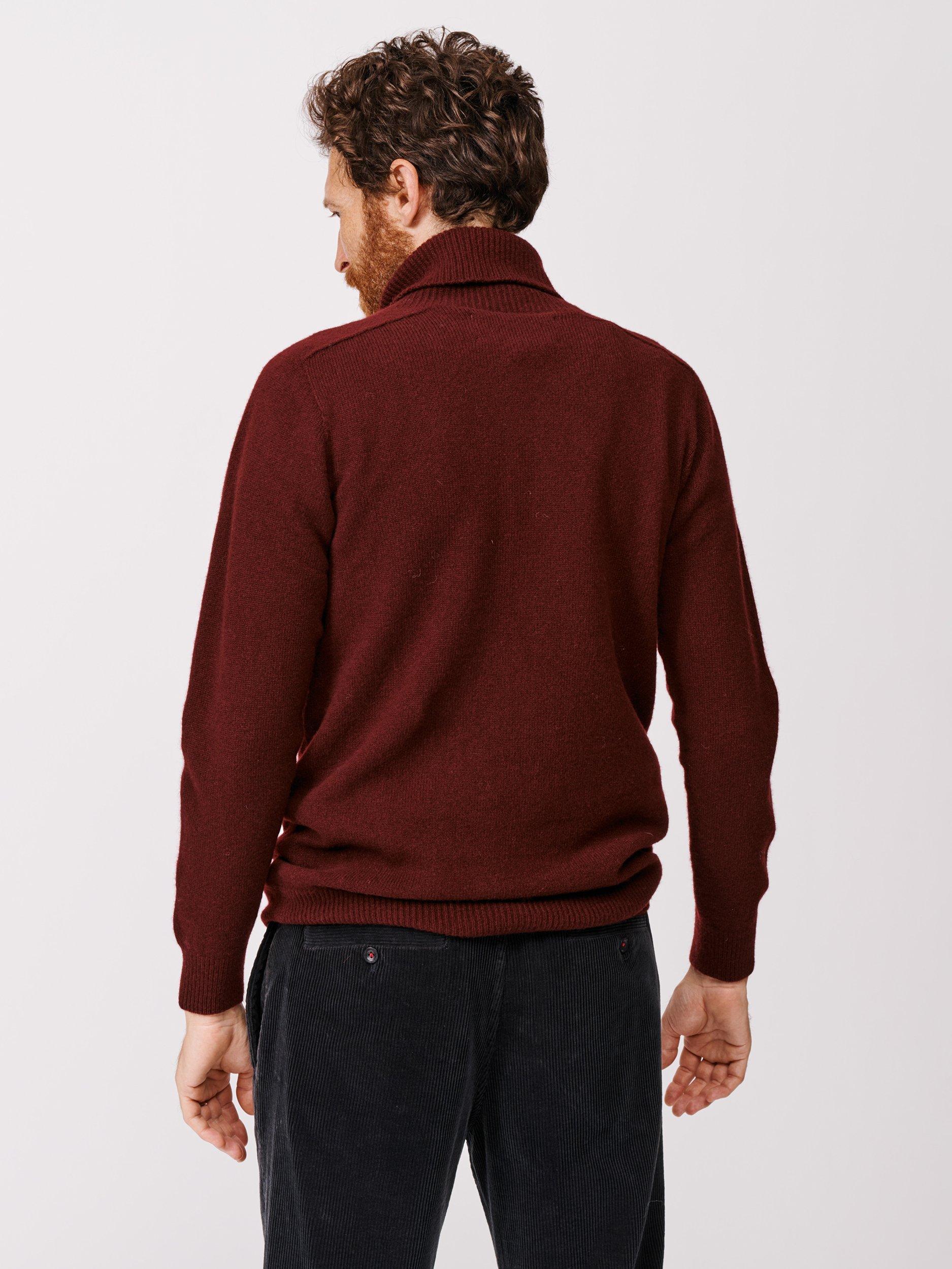 Product image 2 of 6, which shows Aubin Taylor Wool Roll Neck Jumper, Rust, S