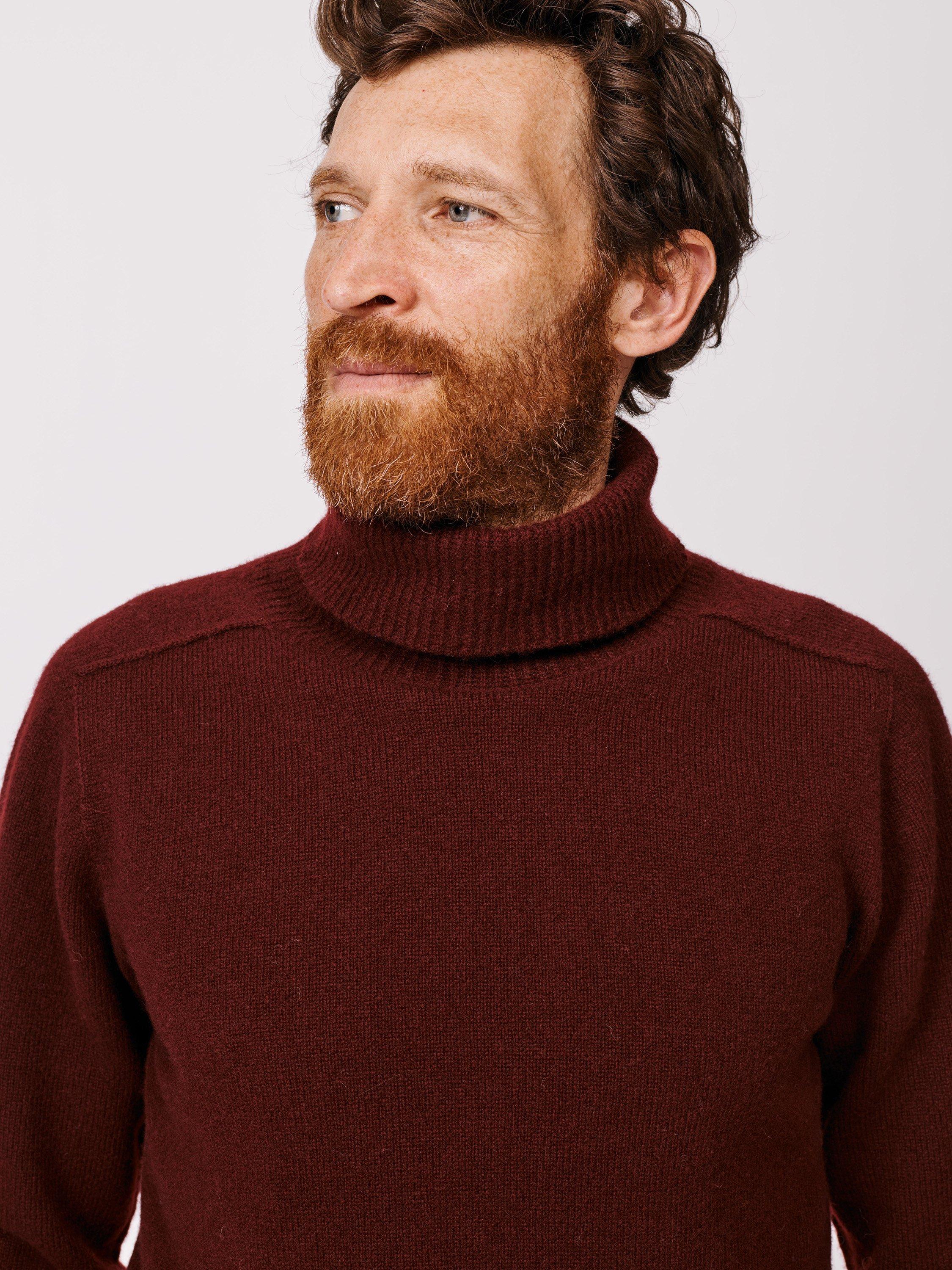 Product image 4 of 6, which shows Aubin Taylor Wool Roll Neck Jumper, Rust, S