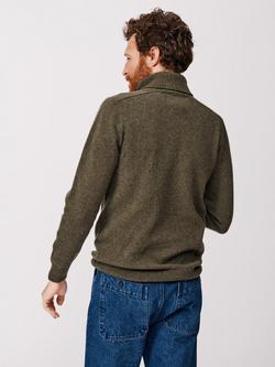 Aubin Taylor Wool Roll Neck Jumper - view 2, Seaweed