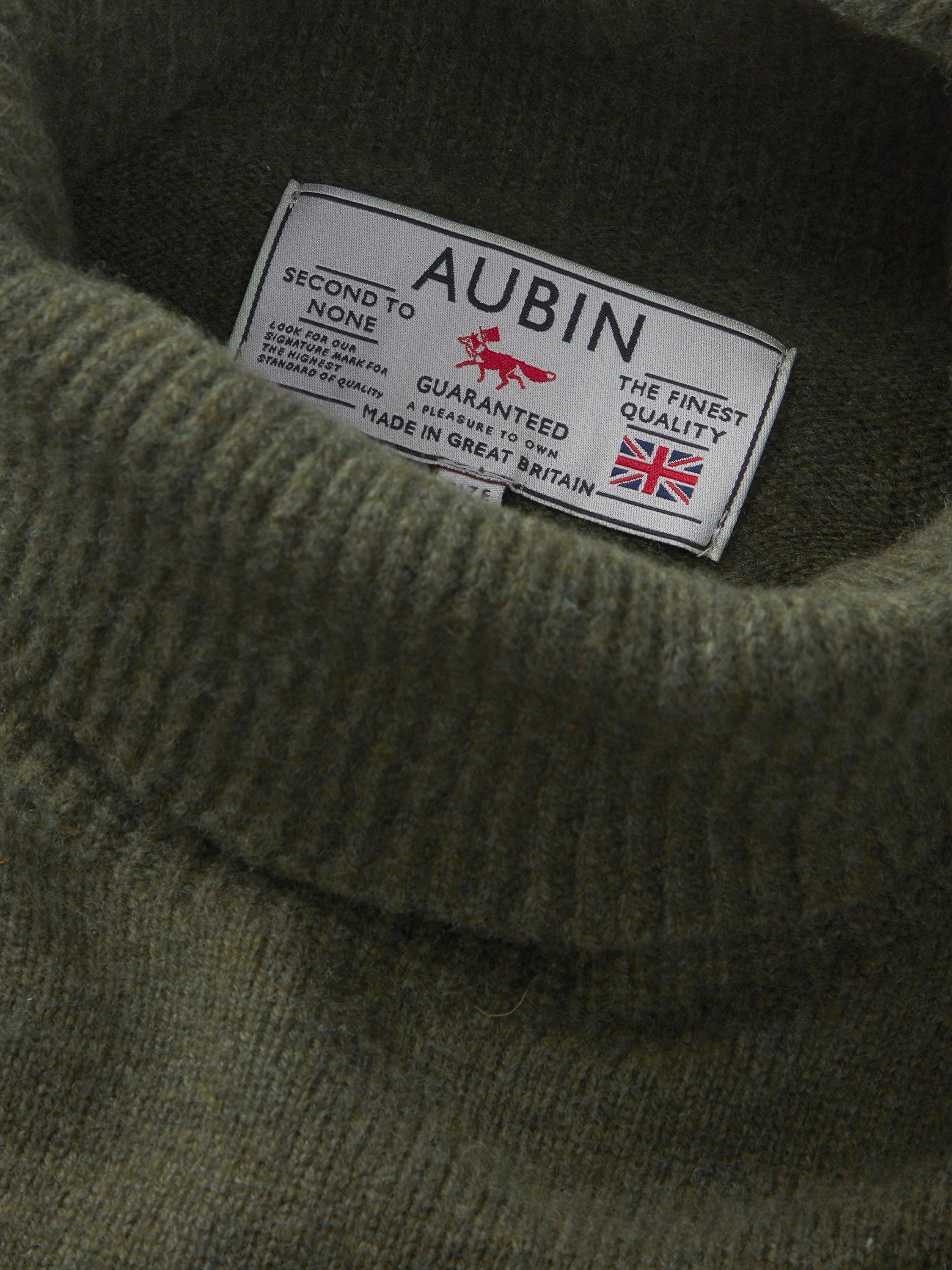 Product image 5 of 6, which shows Aubin Taylor Wool Roll Neck Jumper, Seaweed, L