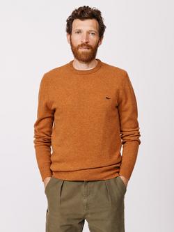 Aubin Westbourne Crew Neck Merino Wool Jumper, Gold