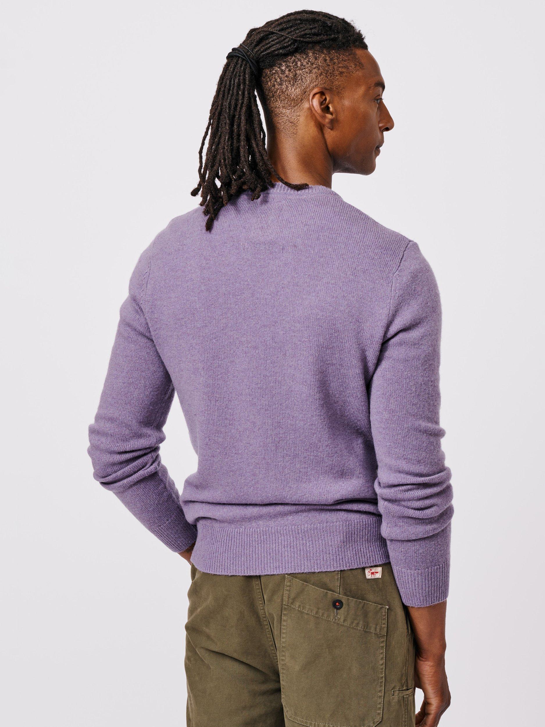 Product image 2 of 5, which shows Aubin Westbourne Crew Neck Merino Wool Jumper, Light Grape, M