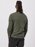 Aubin Westbourne Crew Neck Merino Wool Jumper, Dark Khaki