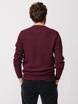 Aubin Westbourne Crew Neck Merino Wool Jumper - view 2, Port
