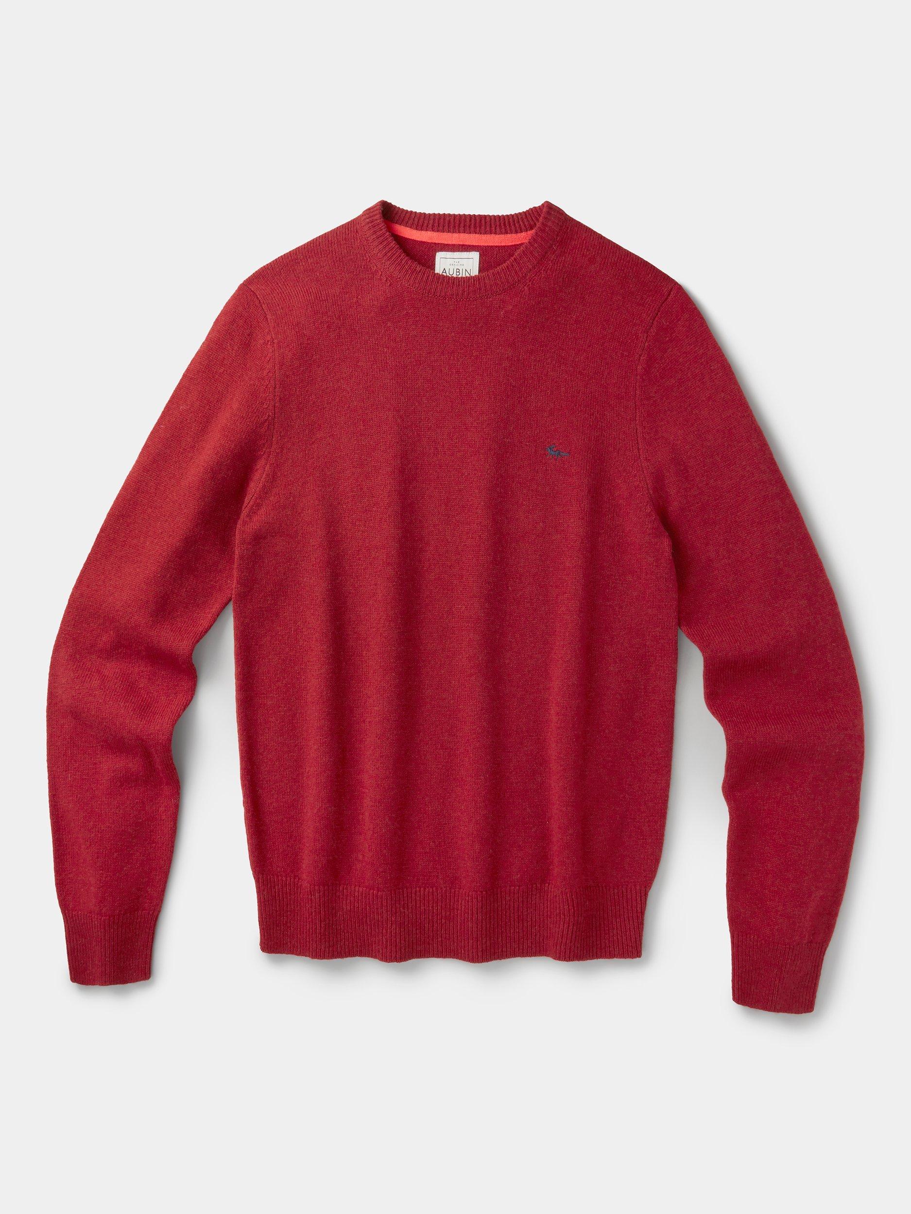 Product image 5 of 5, which shows Aubin Westbourne Crew Neck Merino Wool Jumper, Dark Rust, S