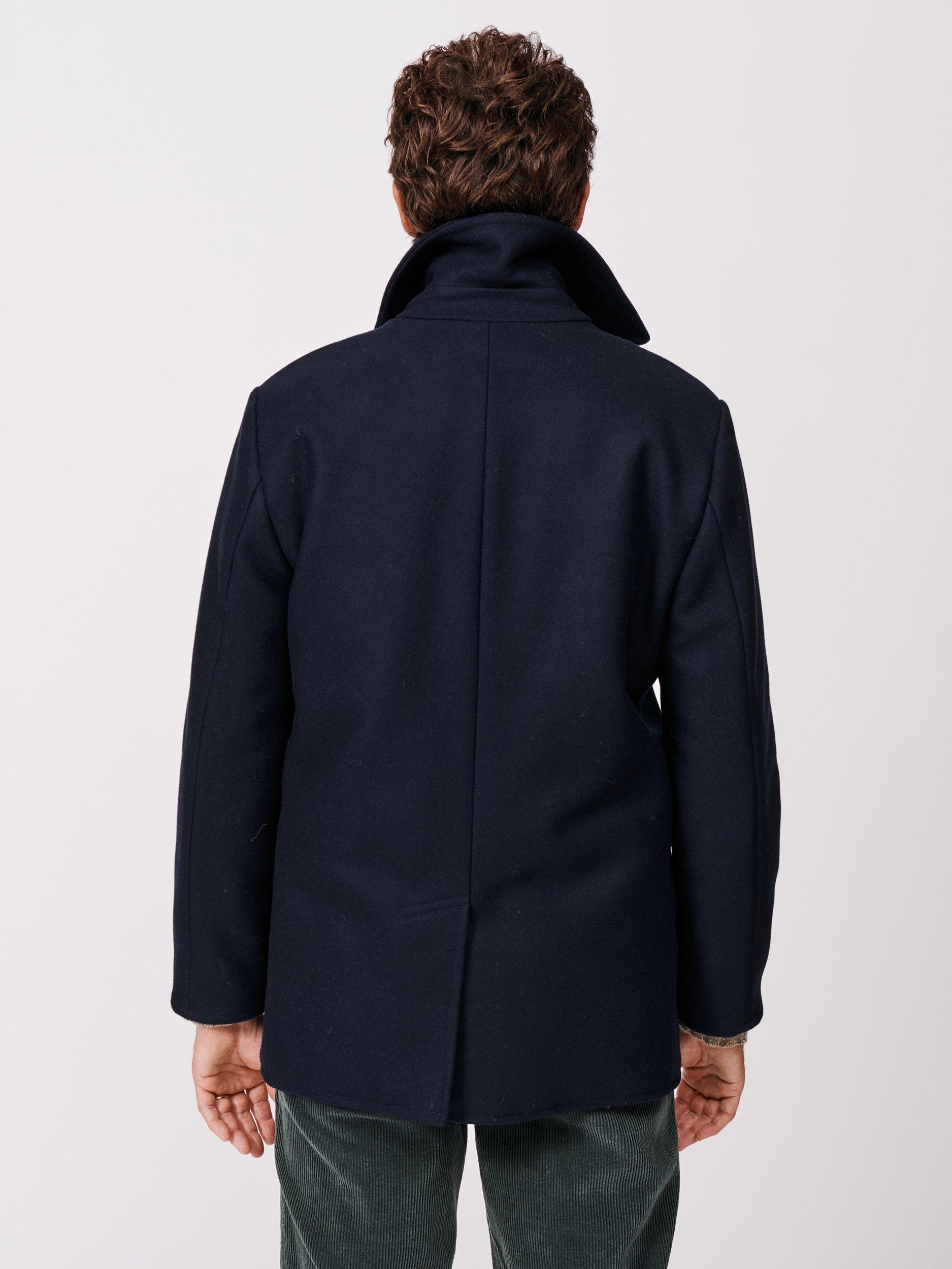 Product image 2 of 11, which shows Aubin Bridges Wool Short Peacoat, Navy, S