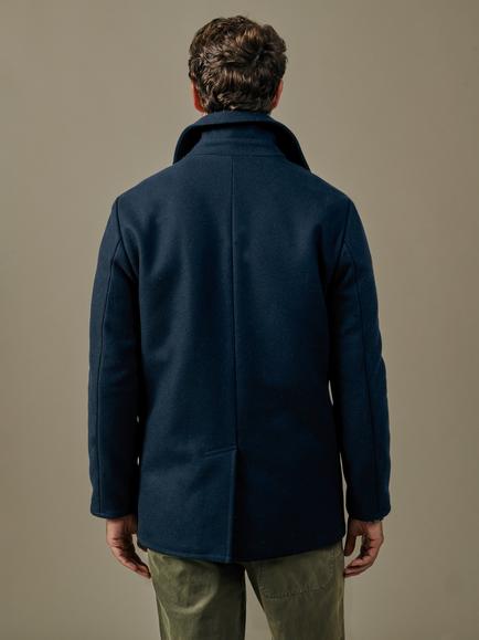 Aubin Bridges Wool Short Peacoat - view 2, Navy
