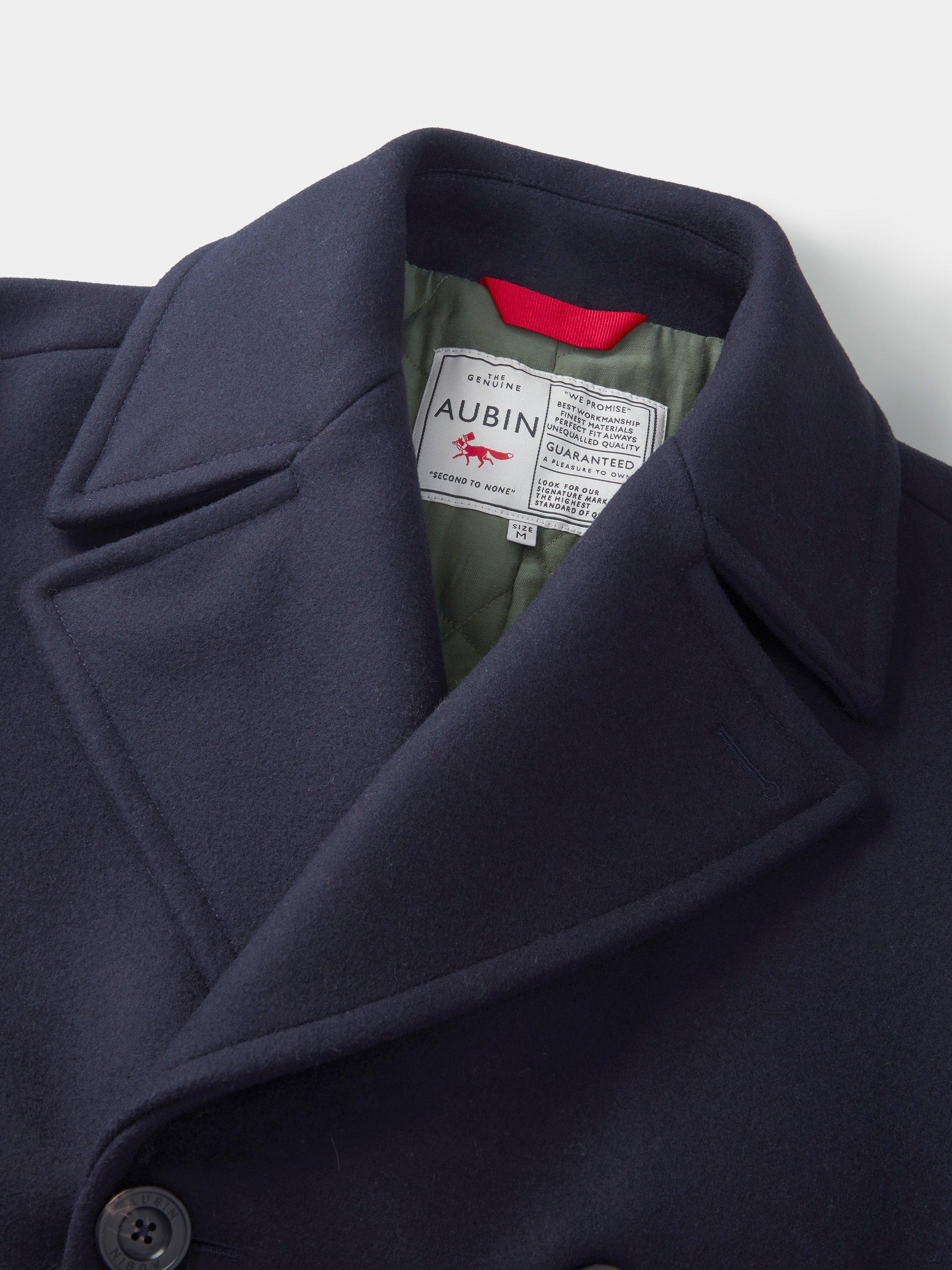 Product image 9 of 11, which shows Aubin Bridges Wool Short Peacoat, Navy, S