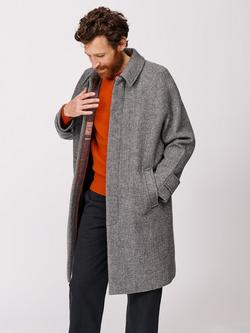 Aubin Dawes Wool Blend Long Overcoat, Grey
