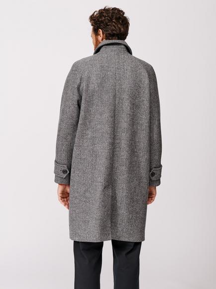 Aubin Dawes Wool Blend Long Overcoat - view 2, Grey