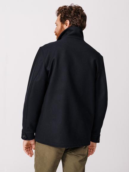 Aubin Larch Wool Short Coat - view 2, Black