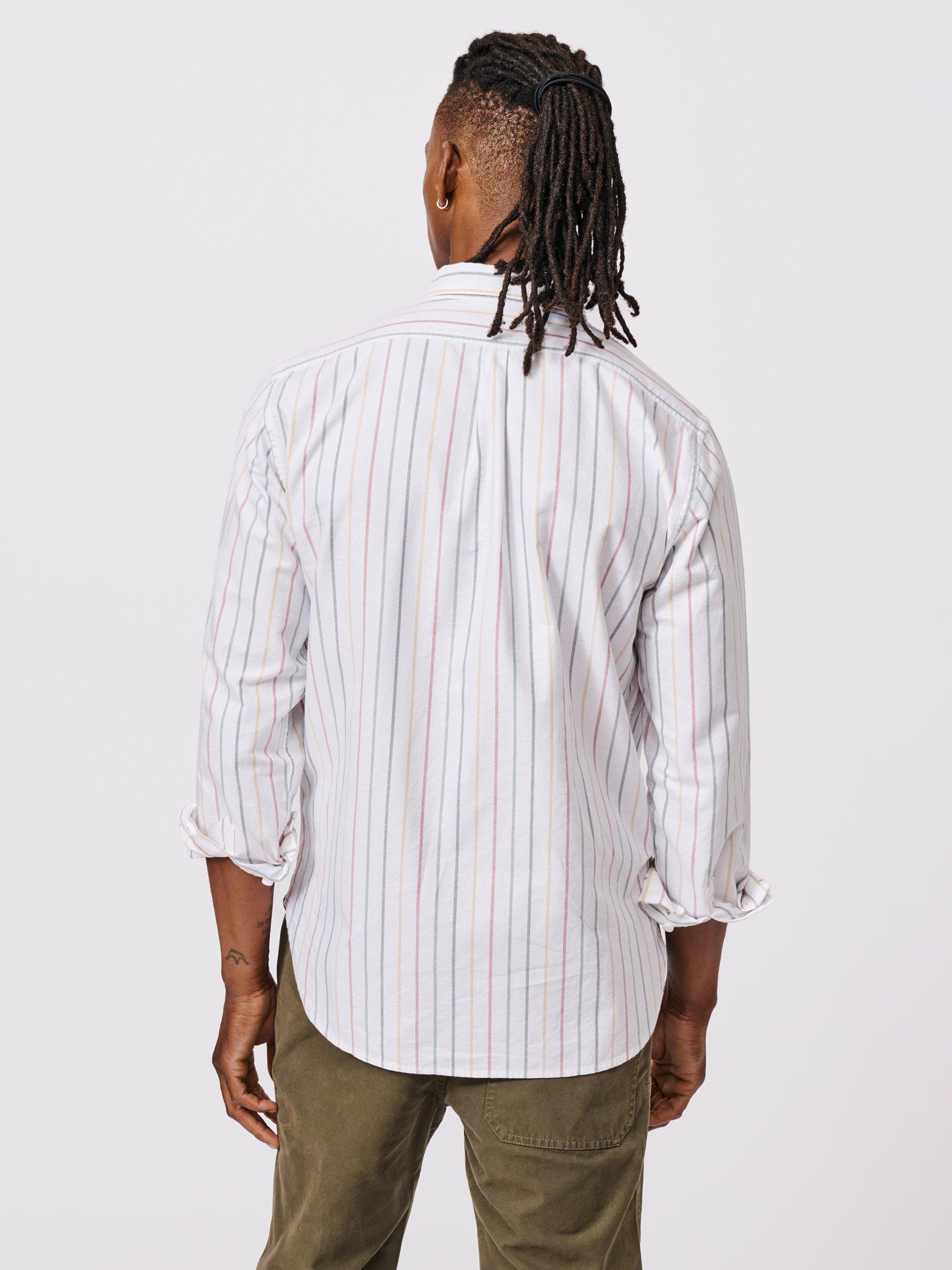 Product image 2 of 6, which shows Aubin Aldridge Stripe Oxford Shirt, Multi, L