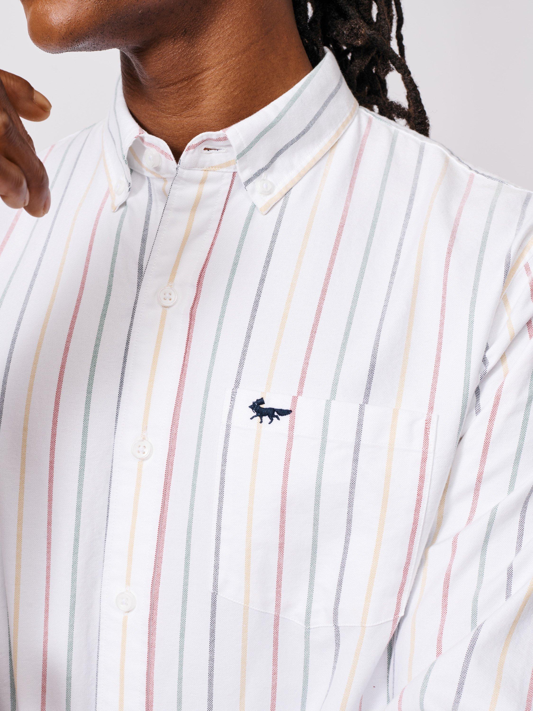 Product image 4 of 6, which shows Aubin Aldridge Stripe Oxford Shirt, Multi, L