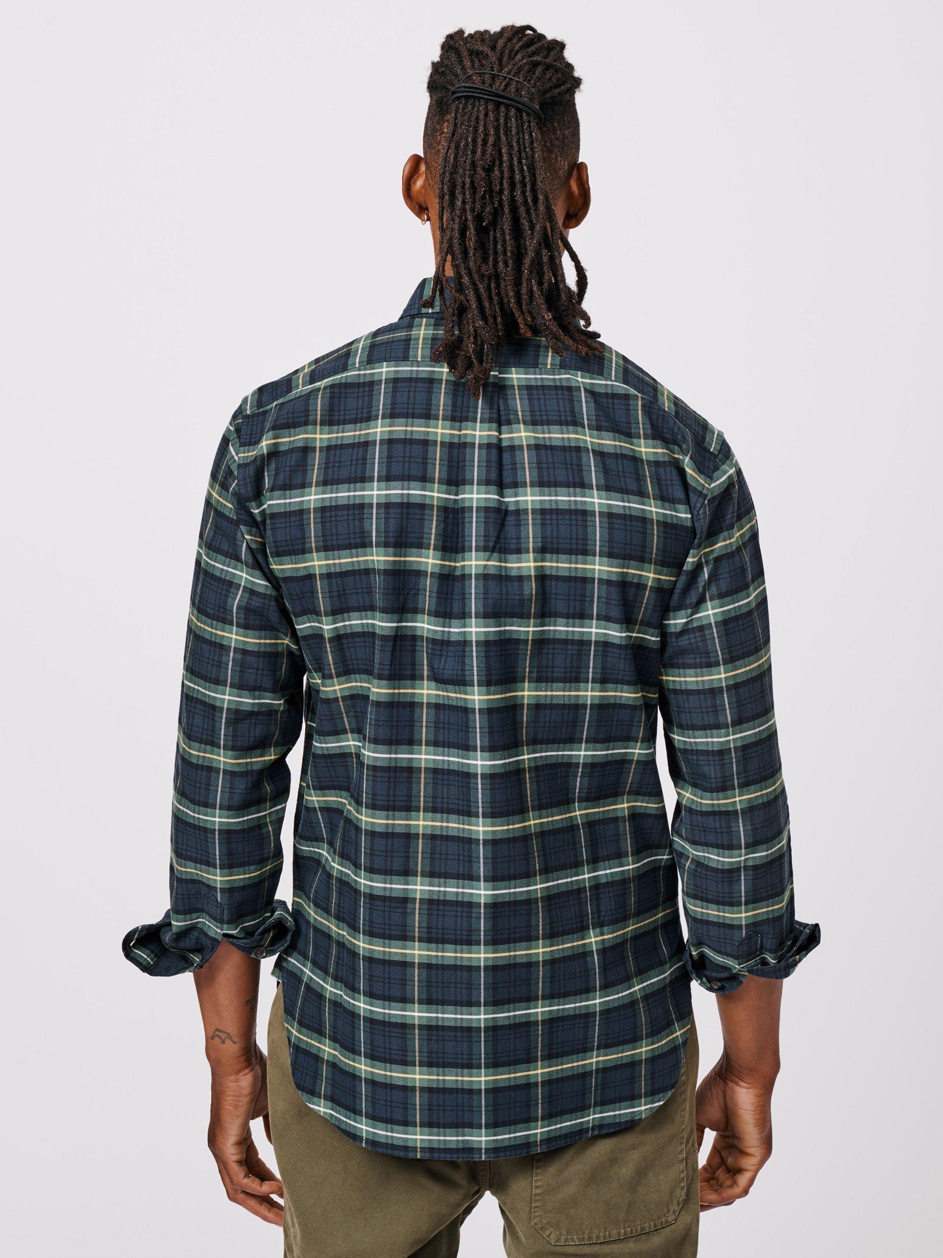 Product image 2 of 6, which shows Aubin Aldridge Check Oxford Shirt, Navy/Multi, M