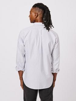 Aubin Aldridge Stripe Oxford Shirt, White/Purple - view 2, White/Purple