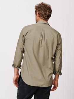 Aubin Chase Poplin Cotton Regular Fit Shirt - view 2, Light Khaki