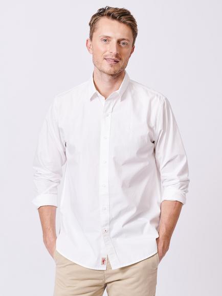 Aubin Chase Cotton Poplin Shirt, White, White