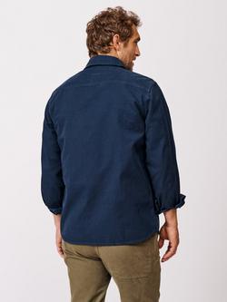Aubin Dovedale Cotton Overshirt - view 2, Navy