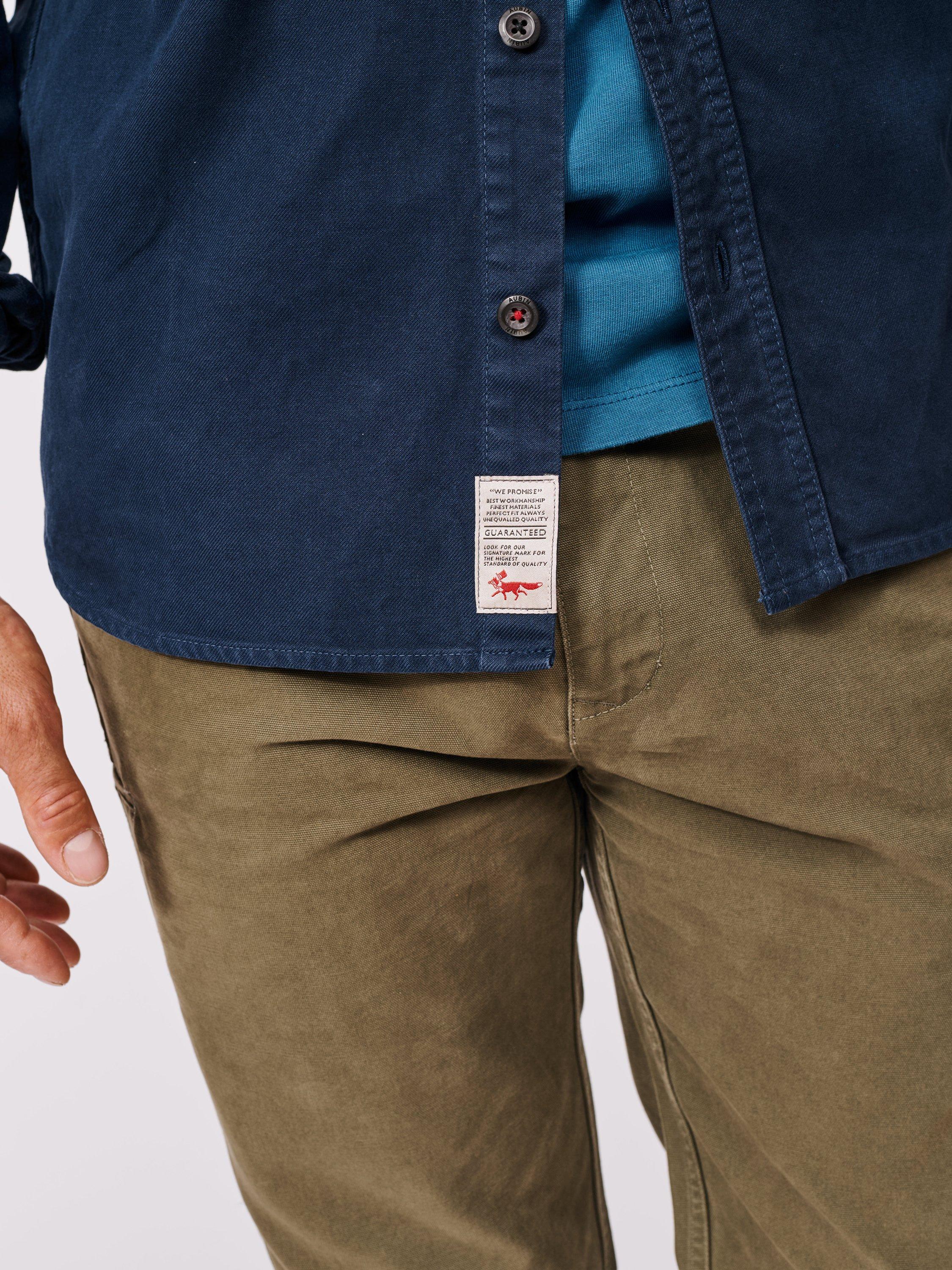 Product image 5 of 6, which shows Aubin Dovedale Cotton Overshirt, Navy, XL