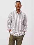Aubin Gladstone Stripe Poplin Shirt, Navy/Port