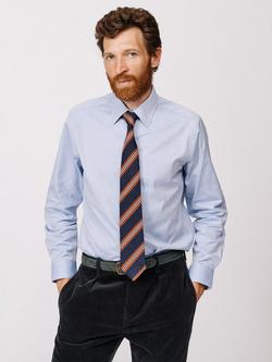 Aubin Hardy Cotton Regular Fit Cutaway Collar Shirt, Blue, Blue