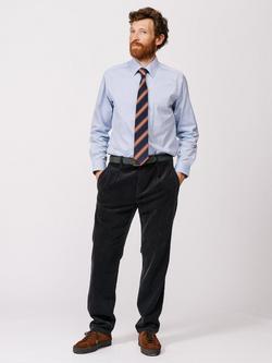 Aubin Hardy Cotton Regular Fit Cutaway Collar Shirt, Blue - view 2, Blue